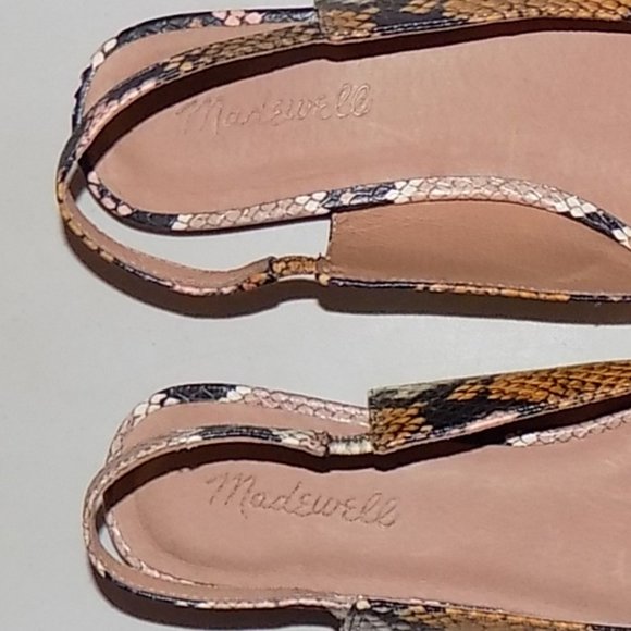 Madewell Margo Python leather slingbacks US 8.5 - Picture 9 of 12
